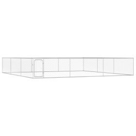 Dog Kennel Silver Galvanized Steel Extra Large Tough Dog Kennel